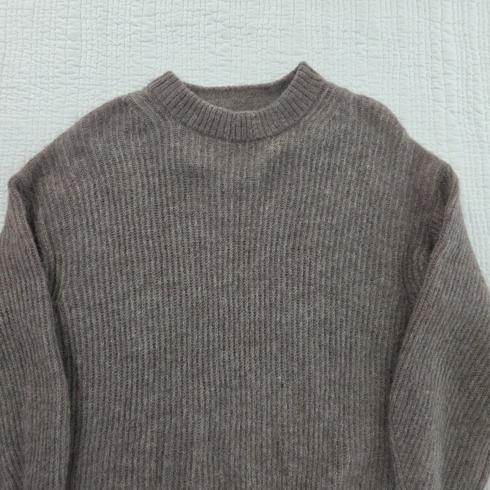 Everlane Alpaca Cocoon Crew Sweater Womens S Gray NWOT Oversized Wool Blend - Picture 4 of 14